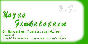 mozes finkelstein business card